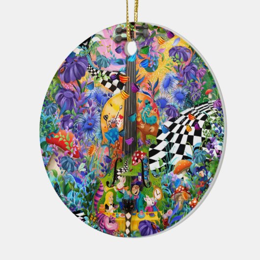 Alice In Wonderland Tea Party van Juleez Viool Keramisch Ornament (Links)