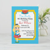 Alice In Wonderland Tea Party Verjaardag Custom Kaart (Staand voorkant)