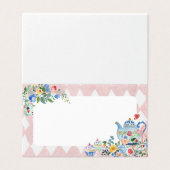 Alice in Wonderland Tea Party Verjaardag Voedsel L Kaart (Buitenkant ongevouwen)