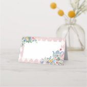 Alice in Wonderland Tea Party Verjaardag Voedsel L Plaatskaartje (Voorkant)