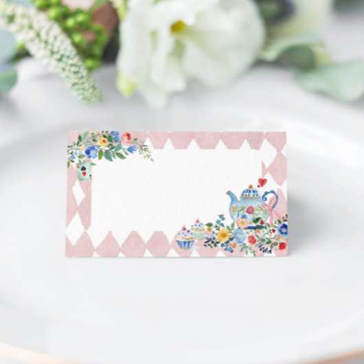 Alice in Wonderland Tea Party Verjaardag Voedsel L Plaatskaartje