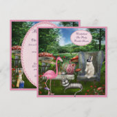 Alice in Wonderland Tea Party Vrijgezellenfeest Kaart (Voorkant / Achterkant)