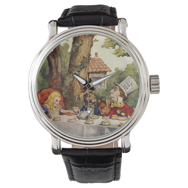 Alice in Wonderland Tea Party Watch Horloge (Voorkant)