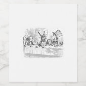 Alice in Wonderland Tea Party Wijn Etiket (Enkel label)