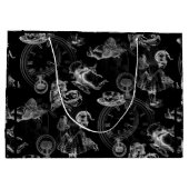 Alice in Wonderland Tea Time Black Gift Bag Groot Cadeauzakje (Achterkant)