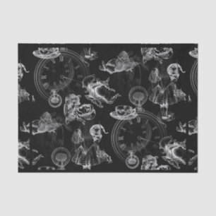 Alice in Wonderland Tea Time Black Tissue Paper Tissuepapier