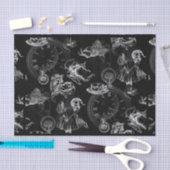 Alice in Wonderland Tea Time Black Tissue Paper Tissuepapier (Craft)