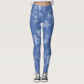 Alice in Wonderland Tea Time Blue Leggings (Voorkant)
