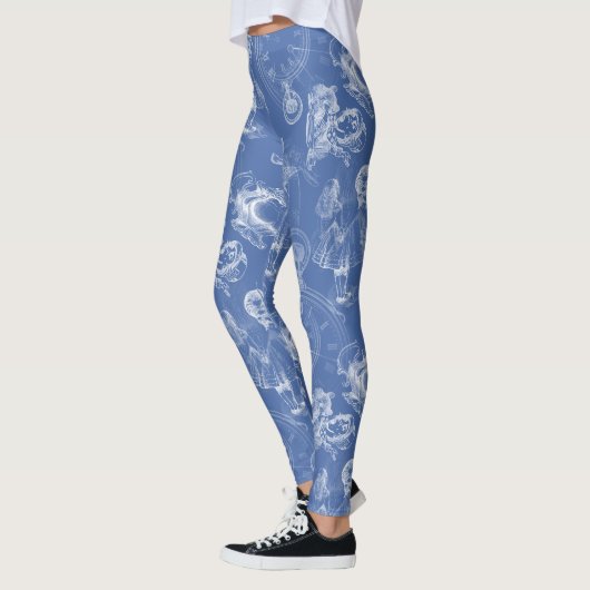Alice in Wonderland Tea Time Blue Leggings (Links)