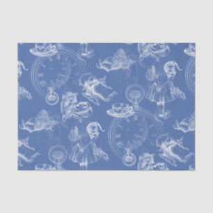 Alice in Wonderland Tea Time Blue Tissue Paper Tissuepapier
