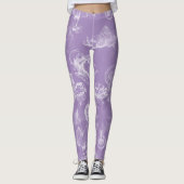 Alice in Wonderland Tea Time Lavender Leggings (Voorkant)