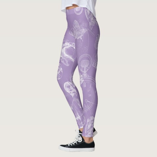 Alice in Wonderland Tea Time Lavender Leggings (Links)