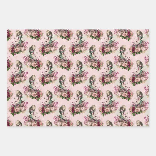 Alice in Wonderland Tea Time Wrapping Paper Sheets (Voorkant)