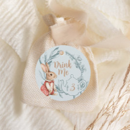 Alice in Wonderland Tea voor Three Drink Me Bedankjes Labels