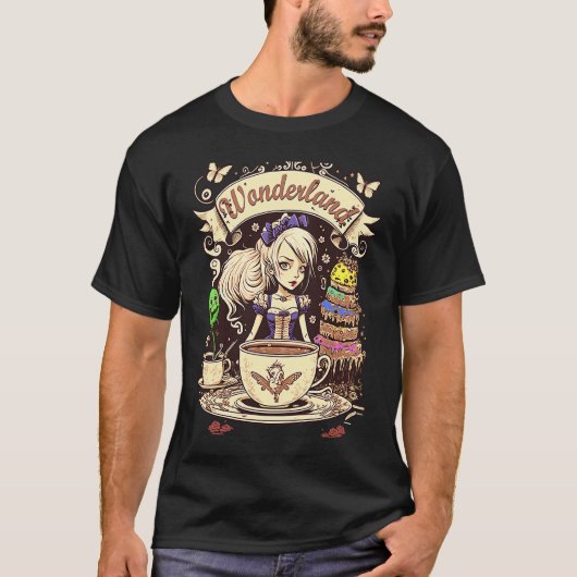 Alice in Wonderland  Teaparty T-shirt (Voorkant)