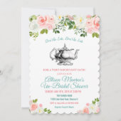 Alice in Wonderland  Teapot Invitation Kaart (Voorkant)