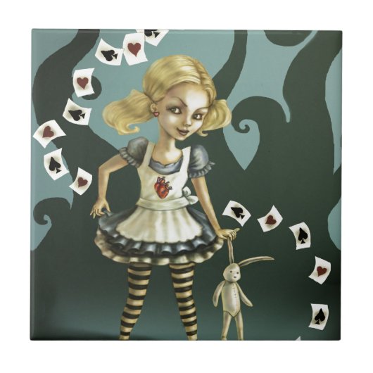 Alice in Wonderland Tegeltje (Voorkant)