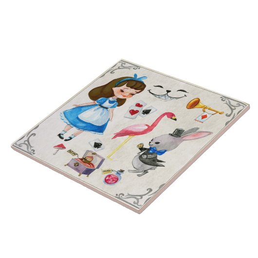 Alice in Wonderland Tegeltje (Zijkant)