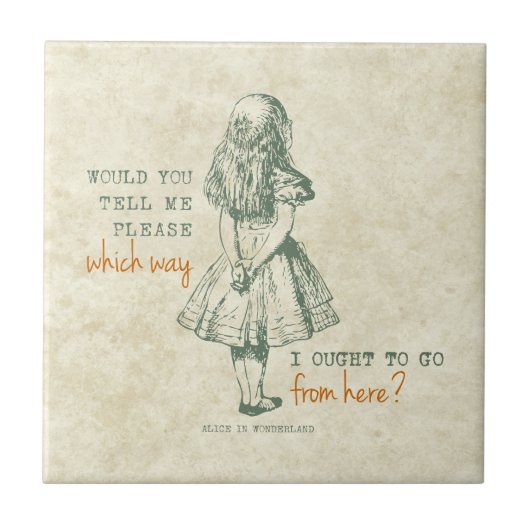 Alice in Wonderland Tegeltje (Voorkant)