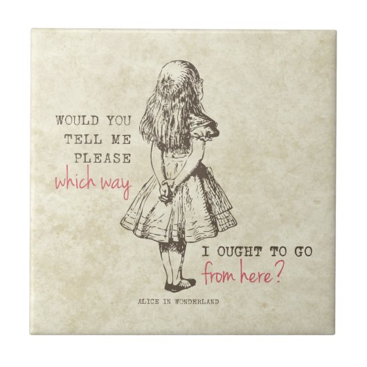 Alice in Wonderland Tegeltje (Voorkant)