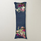 Alice in Wonderland tekenaars op Blue Denim Lichaamskussen (Voorkant Verticaal)