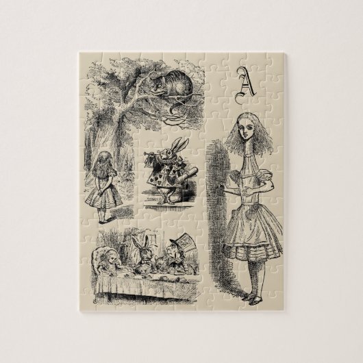 Alice in Wonderland, Tenniel Characters Legpuzzel (Verticaal)