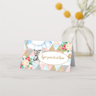 Alice in Wonderland Tent Place Card Plaatskaartje