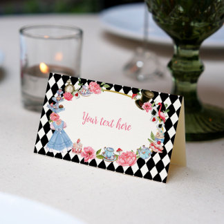 Alice in Wonderland Tent Place Card Plaatskaartje