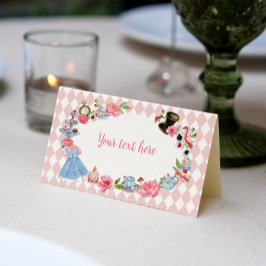 Alice in Wonderland Tent Place Card Plaatskaartje