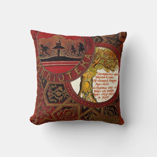 Alice in Wonderland "The Cheshire Cat"-kruistochte Kussen (Voorkant)