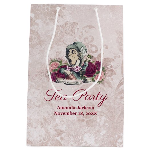 Alice in Wonderland The Mad Hatter Tea Party Medium Cadeauzakje (Achterkant)