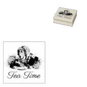 Alice in Wonderland The Mad Hatter Tea Party Rubberstempel (Gestempeld)