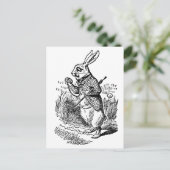 Alice in Wonderland, The White Rabbit Watch Briefkaart (Staand voorkant)