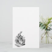 Alice in Wonderland, The White Rabbit Watch Briefpapier (Staand voorkant)