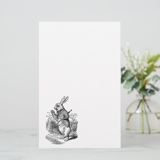  Alice in Wonderland, The White Rabbit Watch Briefpapier (Staand voorkant)