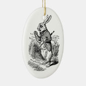 Alice in Wonderland, The White Rabbit Watch Keramisch Ornament (Rechts)
