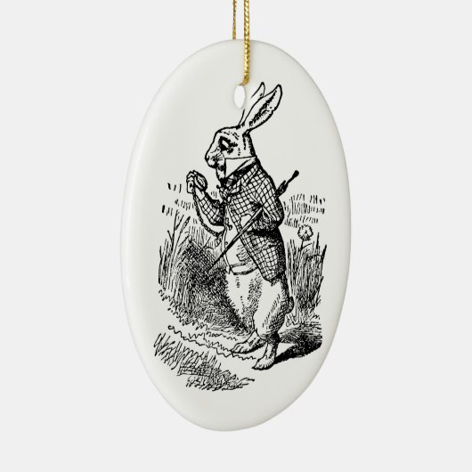 Alice in Wonderland, The White Rabbit Watch Keramisch Ornament (Rechts)