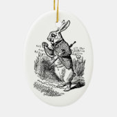 Alice in Wonderland, The White Rabbit Watch Keramisch Ornament (Achterkant)