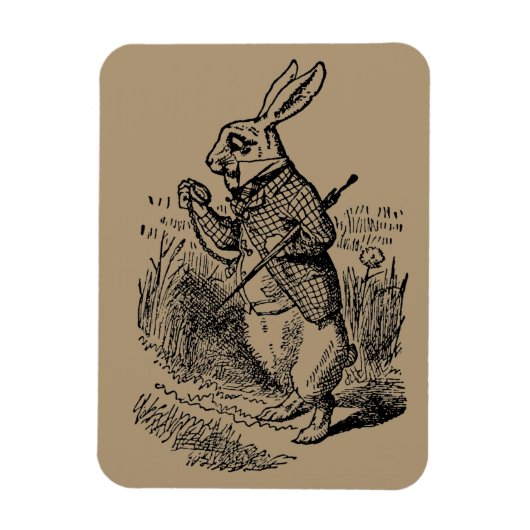  Alice in Wonderland, The White Rabbit Watch Magneet (Verticaal)