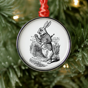 Alice in Wonderland, The White Rabbit Watch Metalen Ornament