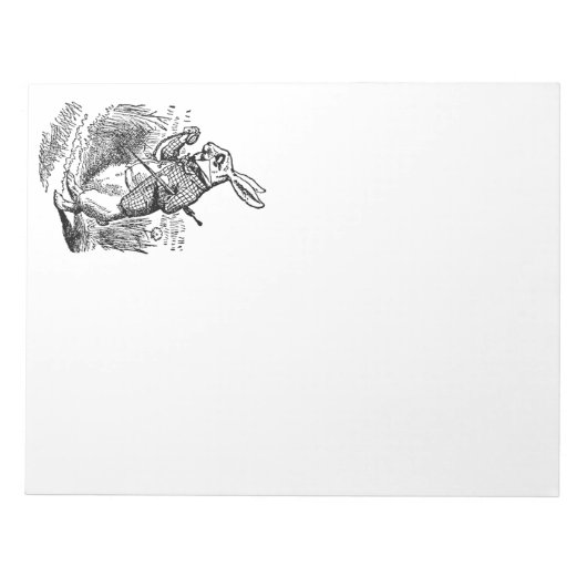  Alice in Wonderland, The White Rabbit Watch Notitieblok (Voorkant)