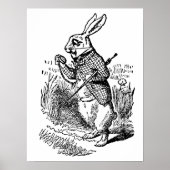  Alice in Wonderland, The White Rabbit Watch Poster (Voorkant)