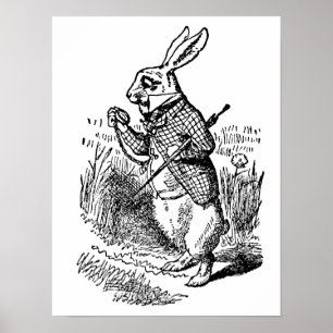  Alice in Wonderland, The White Rabbit Watch Poster