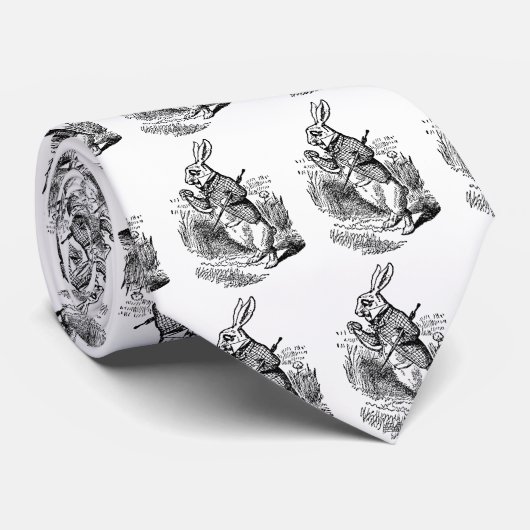 Alice in Wonderland, The White Rabbit Watch Stropdas (Opgerold)
