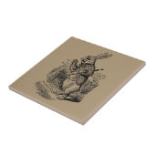 Alice in Wonderland, The White Rabbit Watch Tegeltje (Zijkant)