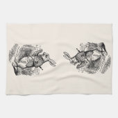 Alice in Wonderland, The White Rabbit Watch Theedoek (Horizontaal)