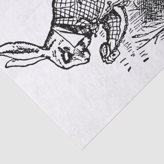 Alice in Wonderland, The White Rabbit Watch Tissuepapier (Detail)