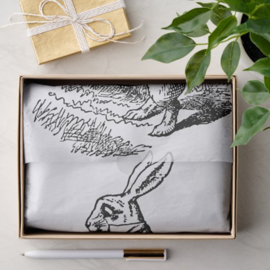 Alice in Wonderland, The White Rabbit Watch Tissuepapier (Geschenk)