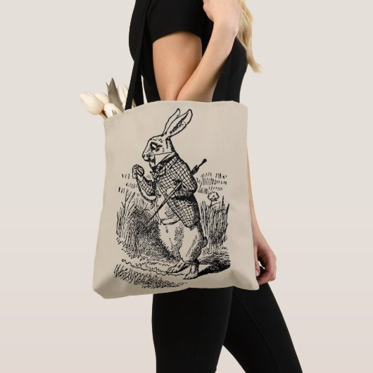 Alice in Wonderland, The White Rabbit Watch Tote Bag (Dichtbij)