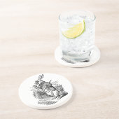 Alice in Wonderland, The White Rabbit Watch Zandsteen Onderzetter (Zijkant)